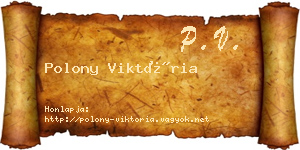 Polony Viktória névjegykártya